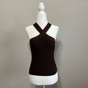 Aritzia Babaton brown halter top